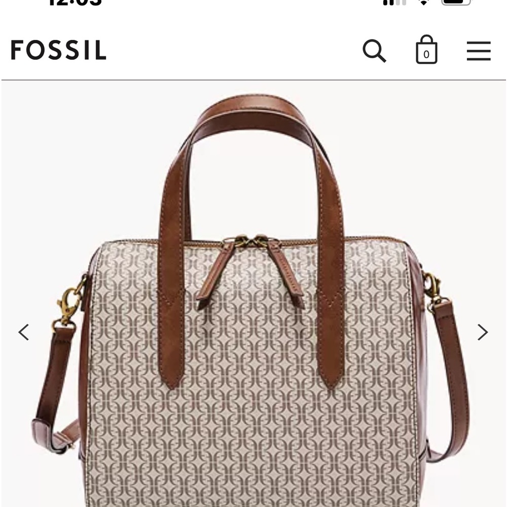 Fossil Sydney Satchel in Taupe/Tan NEW!!
